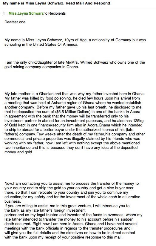 You have a fucking ridiculous life, Lenya Schwarz Crazy Spam Email