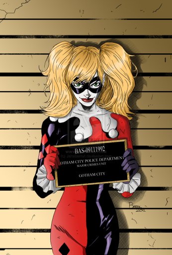 harley quinn mug shot