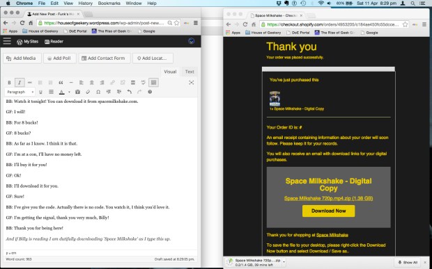 space milkshake downloading