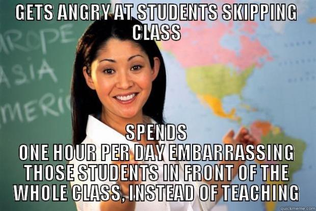 embarrassing students