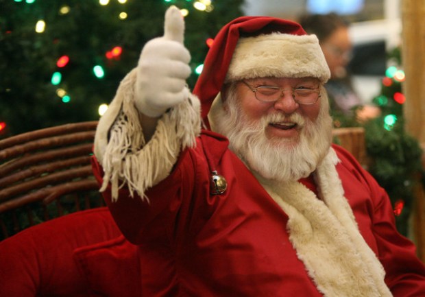 santa claus thumbs up